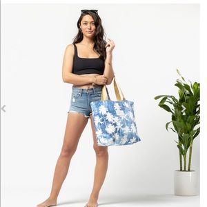 Aloha Collection Indigo Coco Palms Tote  NWT